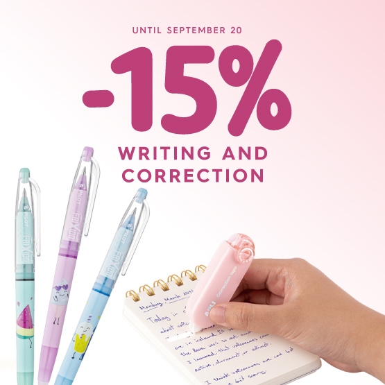 15% off in wrinting and correction